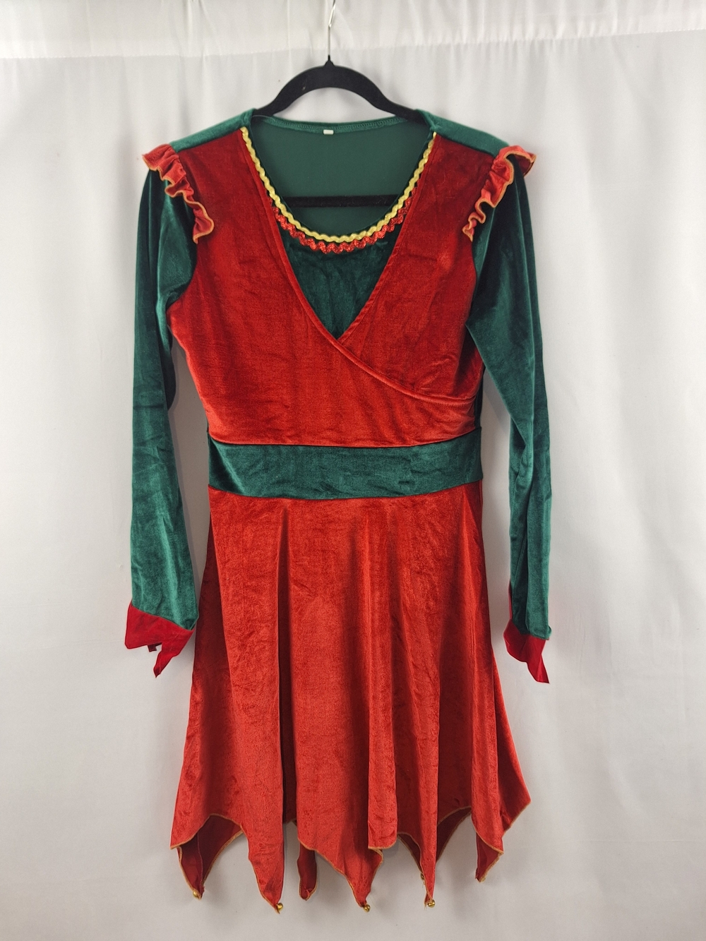 Adult Red & Green Elf Costume Dress